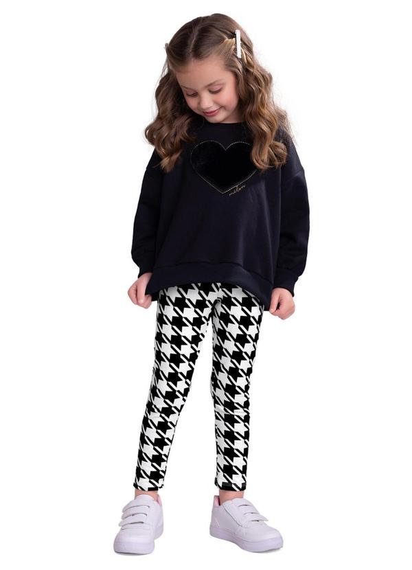 Milon - Conjunto Infantil Menina Preto