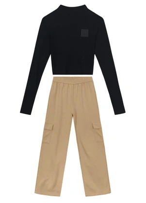 Young Class - Conjunto Infantil Menina Preto - YOUNG CLASS