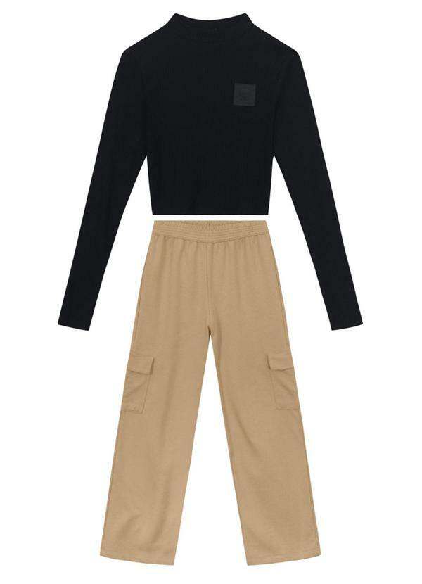 Brandili - Conjunto Infantil Menina Preto