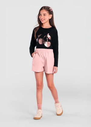 Brandili - Conjunto Infantil Menina Preto - BRANDILI