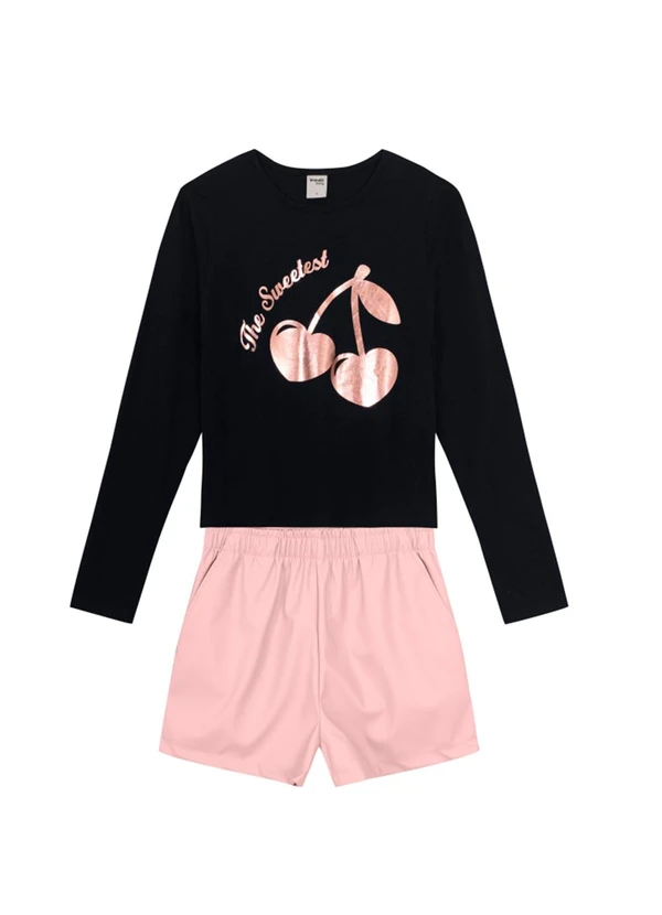 Brandili - Conjunto Infantil Menina Preto 2
