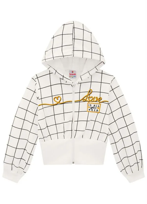 Brandili - Conjunto Infantil Menina Quadriculada Bege 2