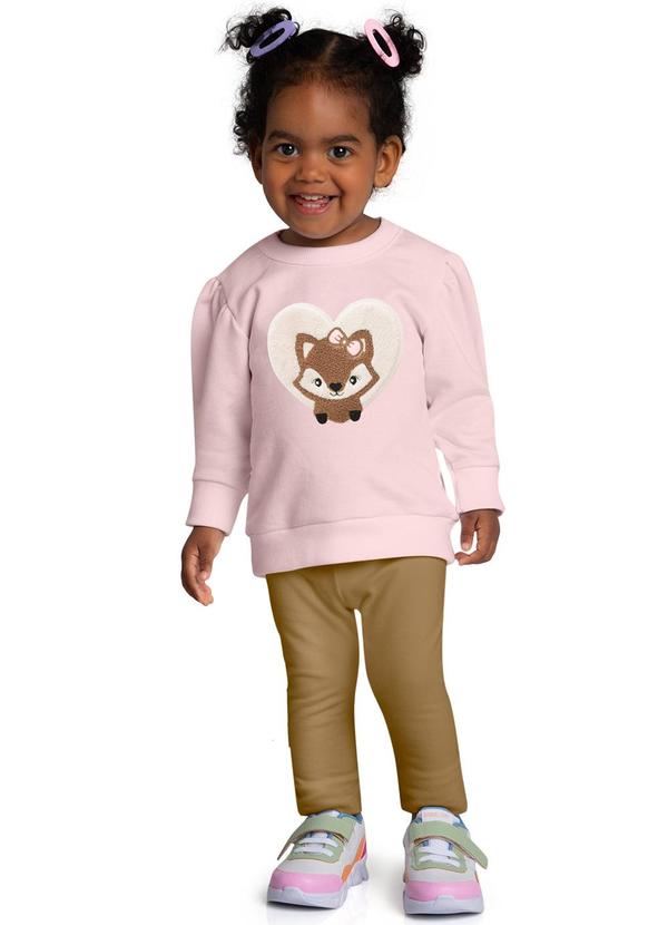 Kyly - Conjunto Infantil Menina Raposa Rosa