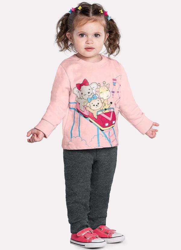Kyly - Conjunto Infantil Menina Rosa