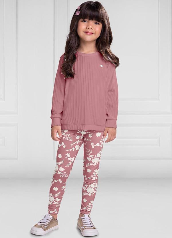 Milon - Conjunto Infantil Menina Rosa
