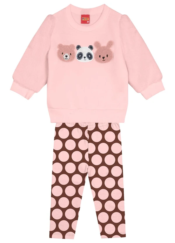 Kyly - Conjunto Infantil Menina Rosa