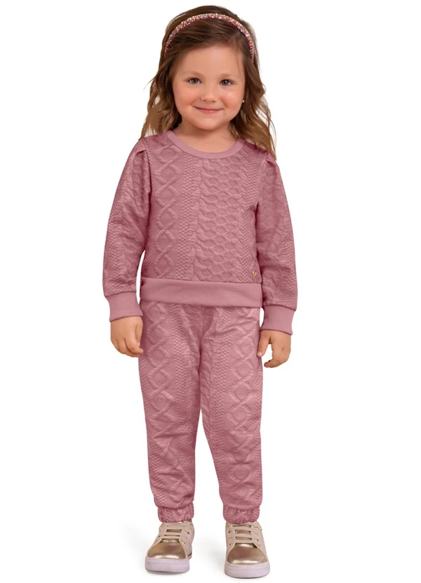 Milon - Conjunto Infantil Menina Rosa