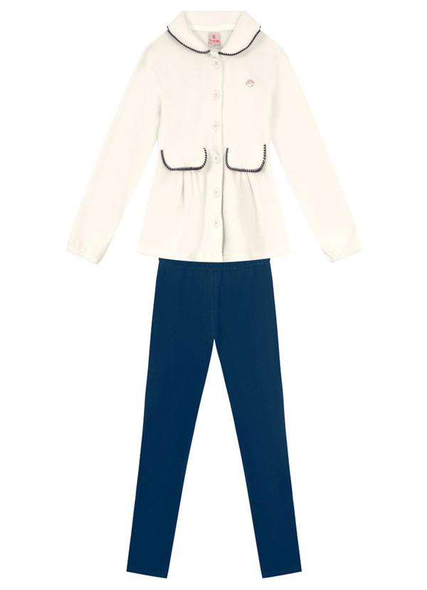 Brandili - Conjunto Infantil Menina Sofisticado Bege 2