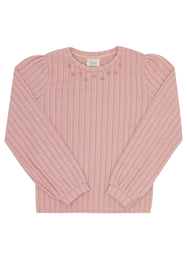 Pulla Bulla - Conjunto Infantil Menina Tecido Canelado Rosa 4