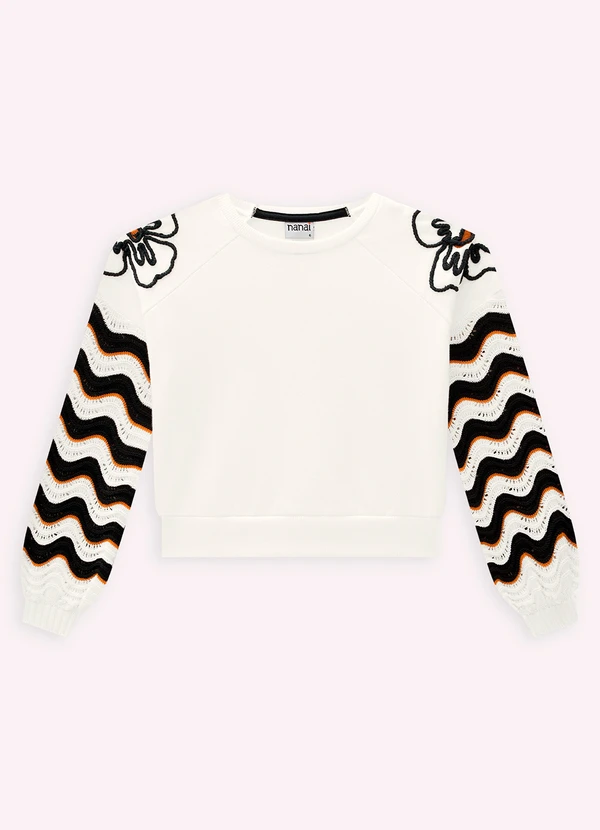 Nanai - Conjunto Infantil Menina Tricot Off White 3