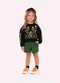 Nanai - Conjunto Infantil Menina Tulipas Vermelho - variação: Preto