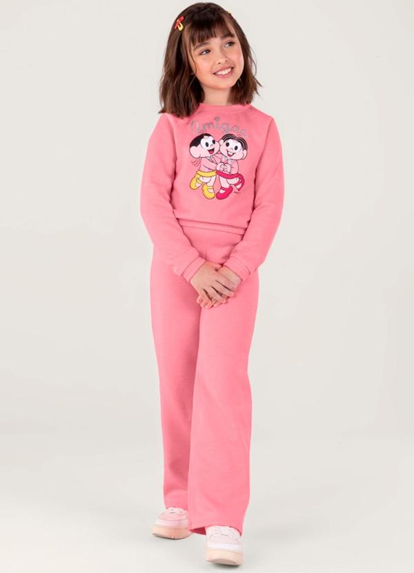 Brandili - Conjunto Infantil Menina Turma da Mônica Rosa