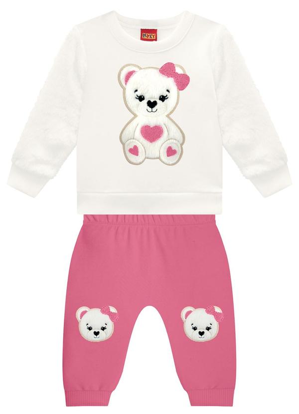 Kyly - Conjunto Infantil Menina Ursinha Bege 2
