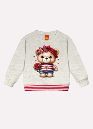 Kyly - Conjunto Infantil Menina Ursinho Cinza - KYLY