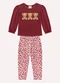 Milon - Conjunto Infantil Menina Ursinhos Branco - variação: Vermelho