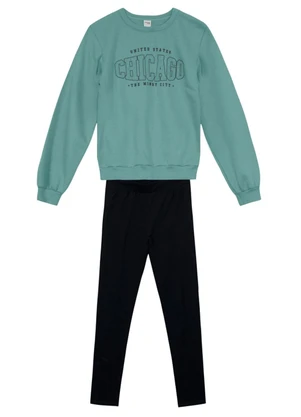 Brandili - Conjunto Infantil Menina Verde - BRANDILI