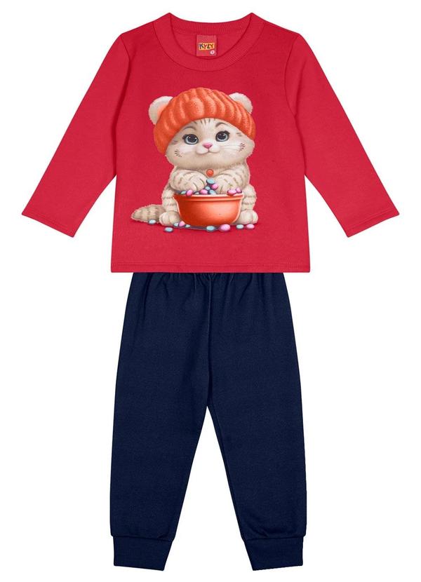 Kyly - Conjunto Infantil Menina Vermelho