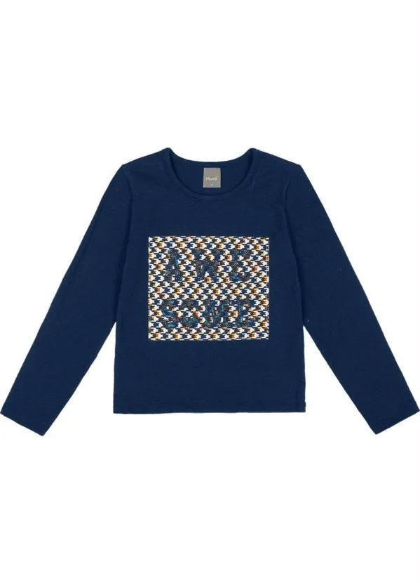 Brandili Mundi - Conjunto Infantil Menina Xadrez Azul 3