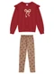 Duduka - Conjunto Infantil Moletom Rosa - variação: Bordô
