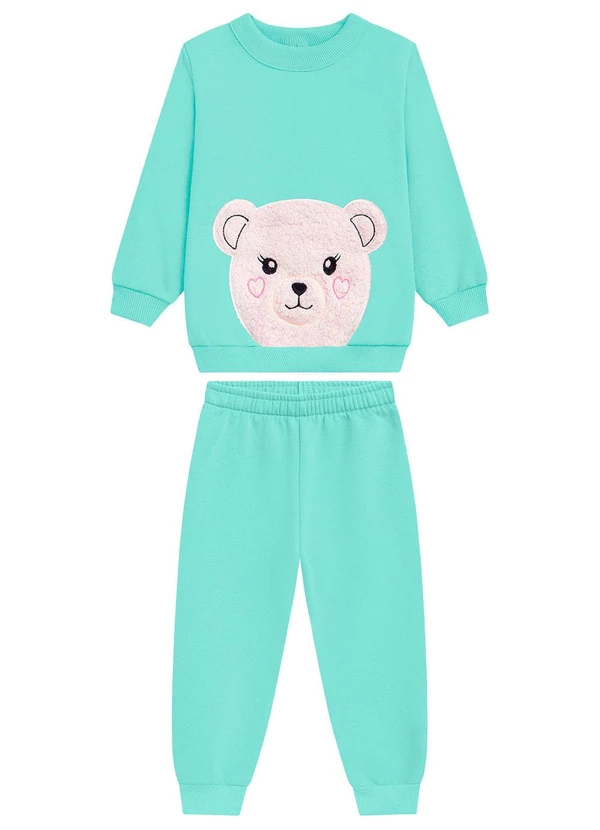 Duduka - Conjunto Infantil Moletom Comfort Verde