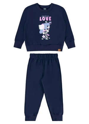 Bee Loop - Conjunto Infantil Moletom Glitter Azul - BEE LOOP