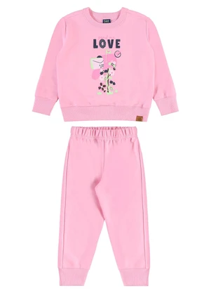 Bee Loop - Conjunto Infantil Moletom Glitter Rosa - BEE LOOP