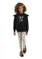 Duduka - Conjunto Infantil Moletom Rosa - variação: Preto