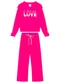 Duduka - Conjunto Infantil Moletom Rosa  - variação: Rosa
