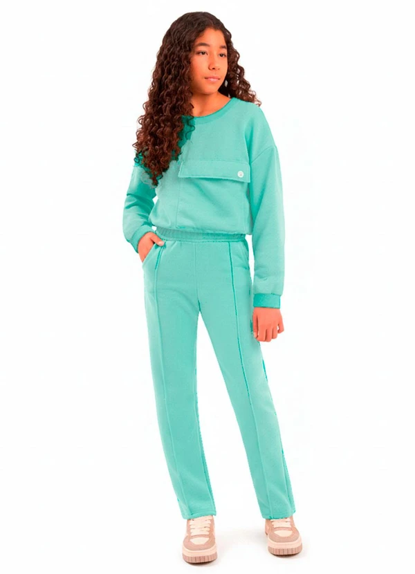 Duduka - Conjunto Infantil Moletom Verde