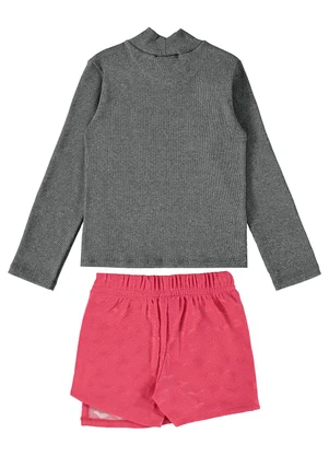 Guloseima - Conjunto Infantil para Menina Cinza - GULOSEIMA