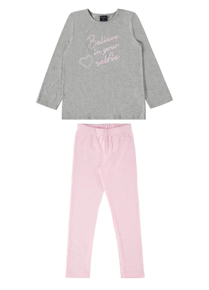 Guloseima - Conjunto Infantil para Menina Cinza - GULOSEIMA