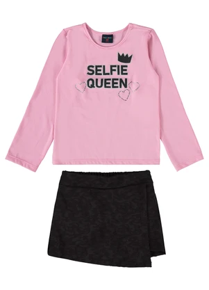 Guloseima - Conjunto Infantil para Menina com Rosa - GULOSEIMA