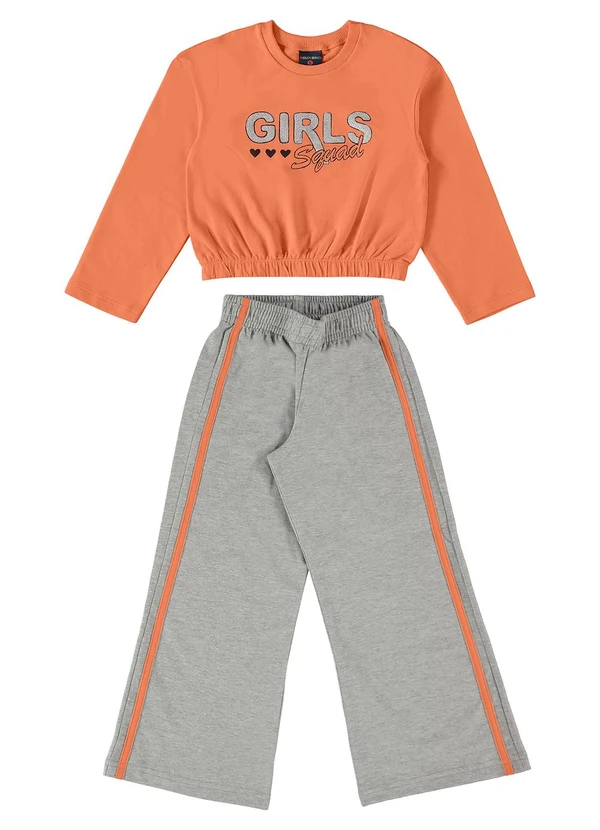 Guloseima - Conjunto Infantil para Menina Laranja