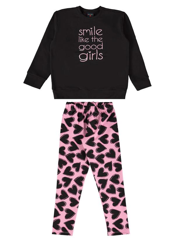 Guloseima - Conjunto Infantil para Menina Preto