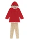 Duduka - Conjunto Infantil Parka Capuz Rosa - variação: Bordô