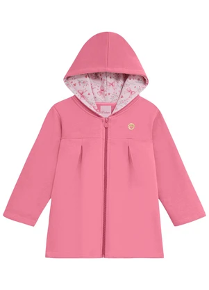 Duduka - Conjunto Infantil Parka Capuz Rosa - DUDUKA