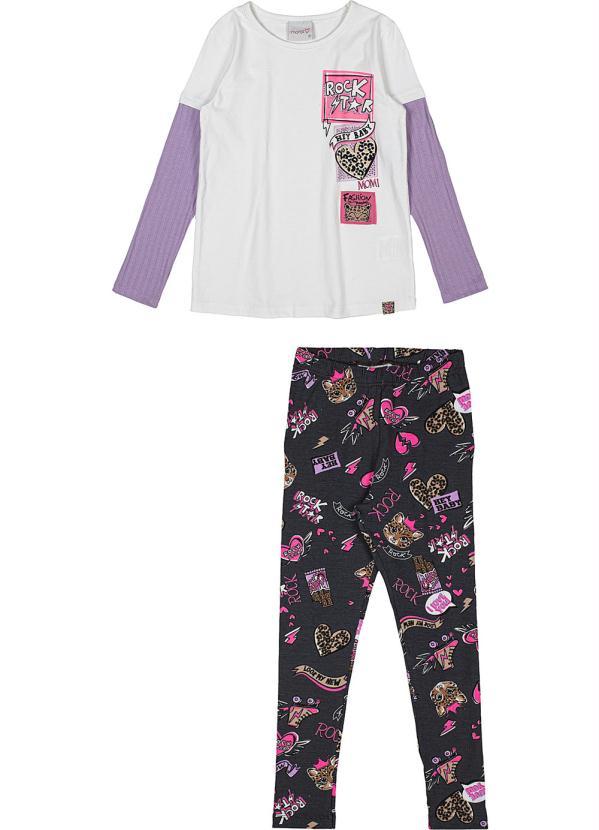 Momi - Conjunto Infantil Rock Star Branco