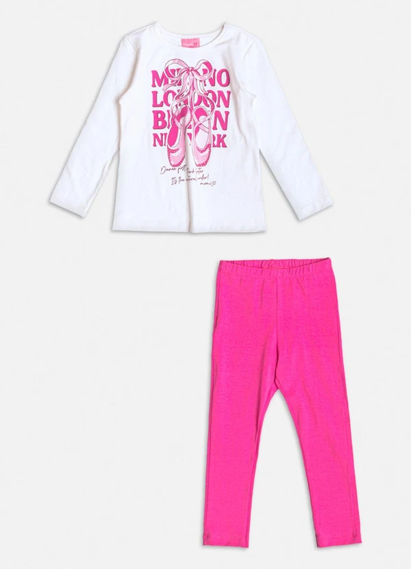 Momi - Conjunto Infantil Sapatilhas com Strass Branco