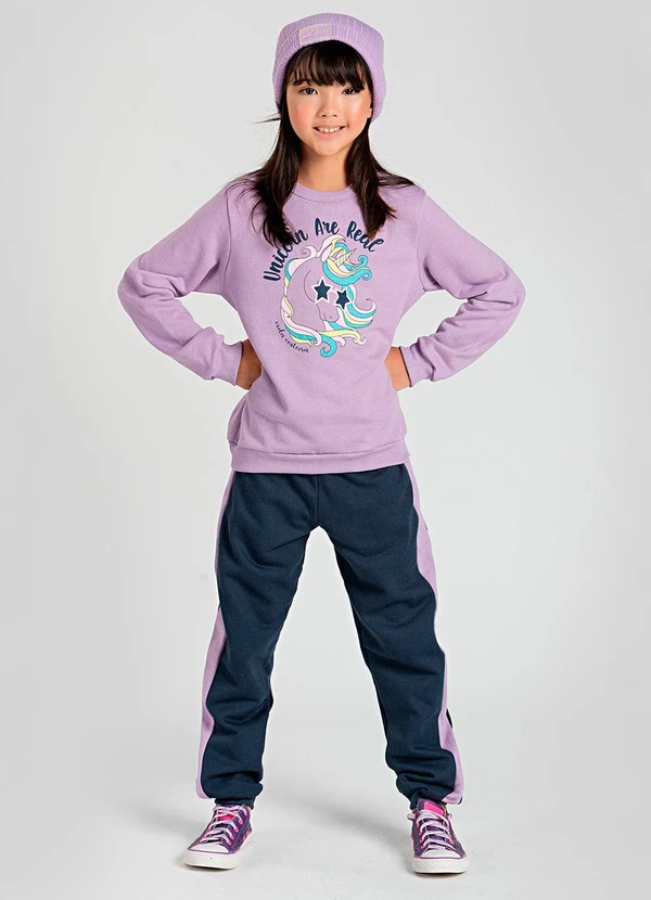 Vida Costeira - Conjunto Infantil Unicorn Are Real Lavanda