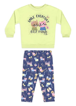 Quimby - Conjunto Inverno Blusão Legging Verde - QUIMBY