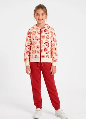 Rosa Azul - Conjunto Inverno Iaia Corações Off White - ROSA AZUL