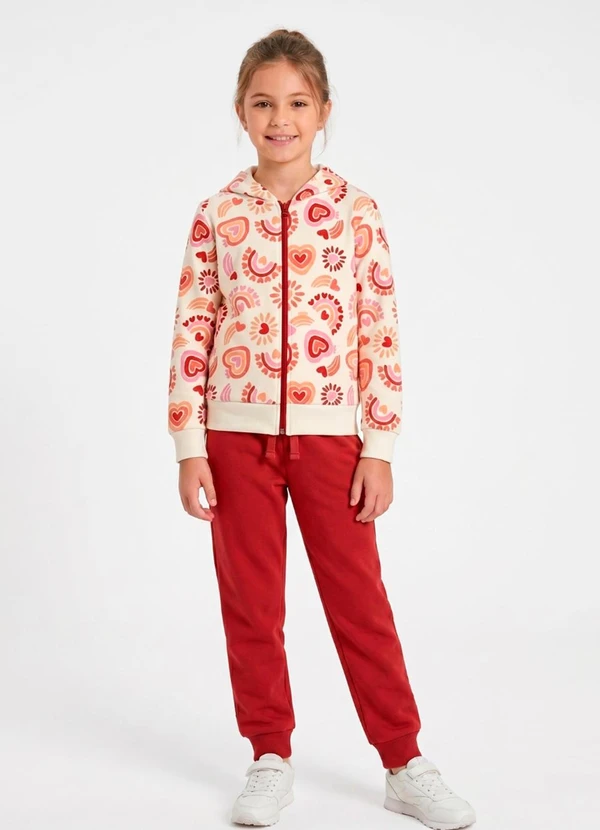 Rosa Azul - Conjunto Inverno Iaia Corações Off White
