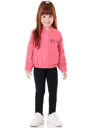 Marlan - Conjunto Jaqueta Boucle e Legging Rosa - MARLAN