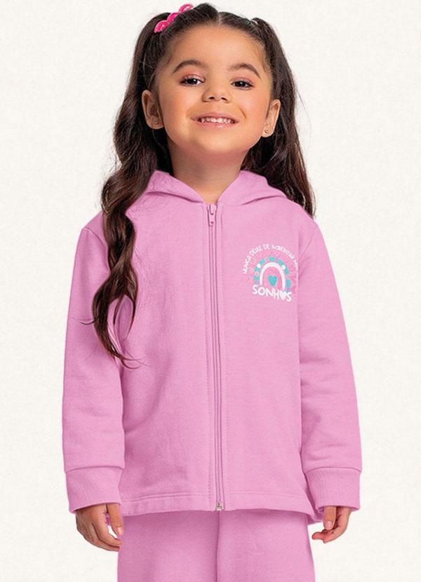 Fakini Kids - Conjunto Jaqueta C/Capuz e Calça Rosa 2