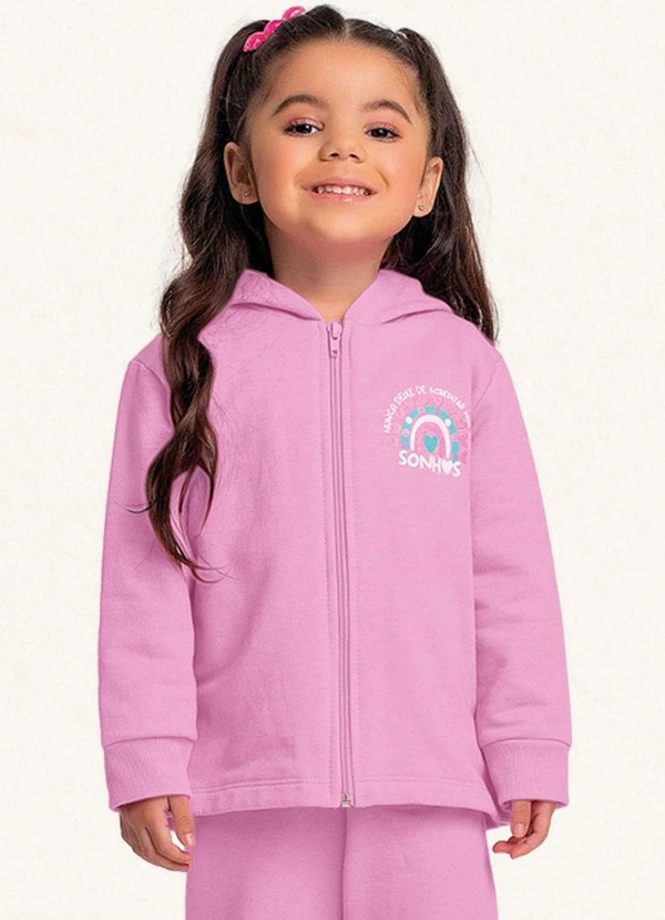 Fakini Kids - Conjunto Jaqueta C/Capuz e Calça Rosa 2