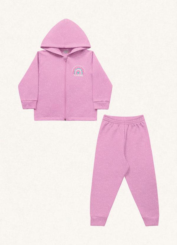 Fakini Kids - Conjunto Jaqueta C/Capuz e Calça Rosa 4