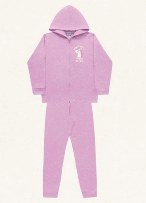Fakini Kids - Conjunto Jaqueta C/Capuz e Calça Rosa - FAKINI KIDS