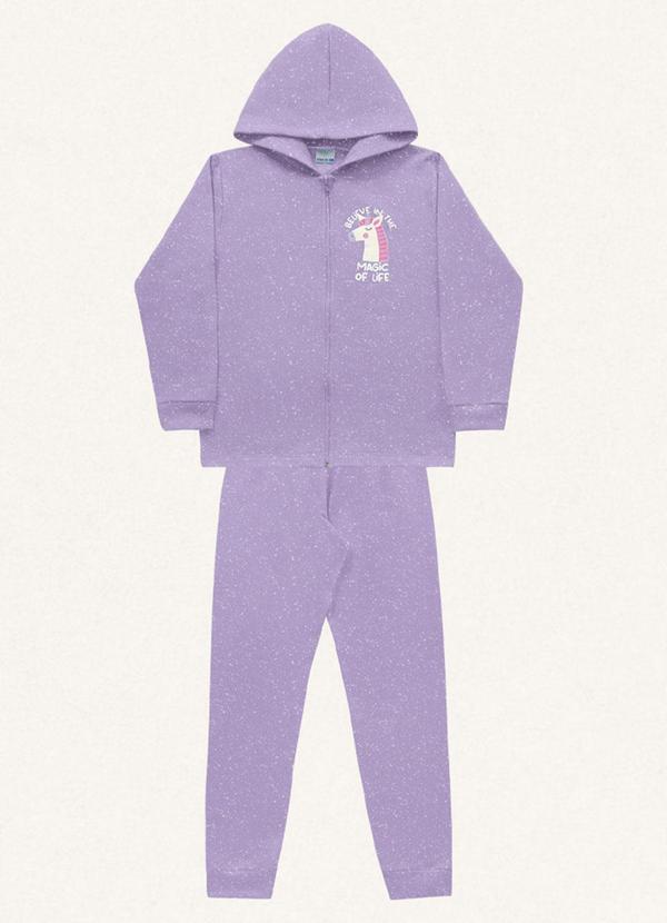 Fakini Kids - Conjunto Jaqueta C/Capuz e Calça Roxo