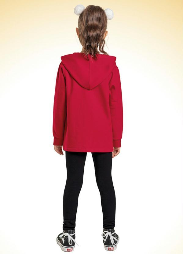 For Fun - Conjunto Jaqueta C/Capuz/Legging Vermelho 2