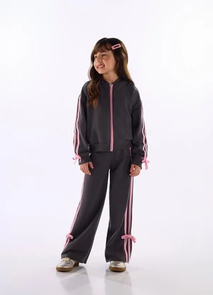 Quimby - Conjunto Jaqueta Calça Moletom Cinza - QUIMBY